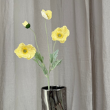 Poppy Flower "Real Touch" - Butter Yellow