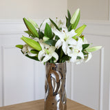 Lifelike Lily Bouquet - White