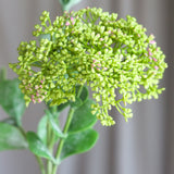 3 Branches Sedum Berry Flowers, Green