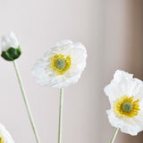Poppy Flower "Real Touch" - White