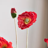 Poppy Flower "Real Touch" - Red