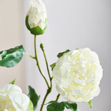 Luxury Peony Flower "Real Touch" - White