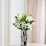 Lifelike Lily Bouquet - White