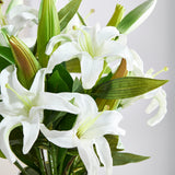 Lifelike Lily Bouquet - White
