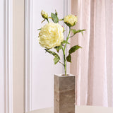 Luxury "Japanese" Peony Flower "Real Touch" – Light Yellow