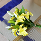 Lifelike Lily Bouquet - Yellow