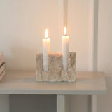 Luma Candle Holder - Travertine